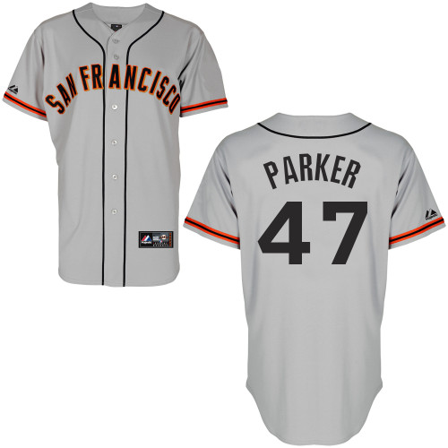 Jarrett Parker #47 mlb Jersey-San Francisco Giants Women's Authentic Road 1 Gray Cool Base Baseball Jersey